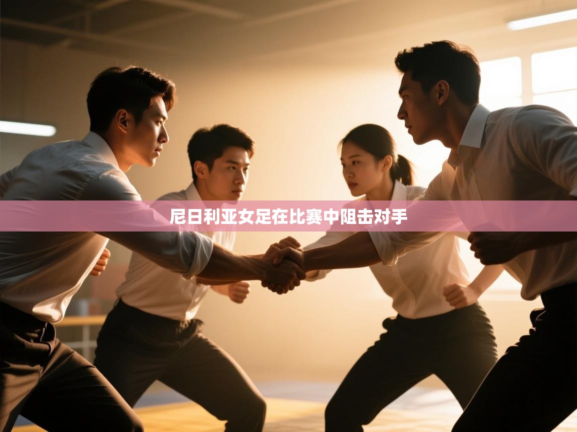 尼日利亚女足在比赛中阻击对手  第2张